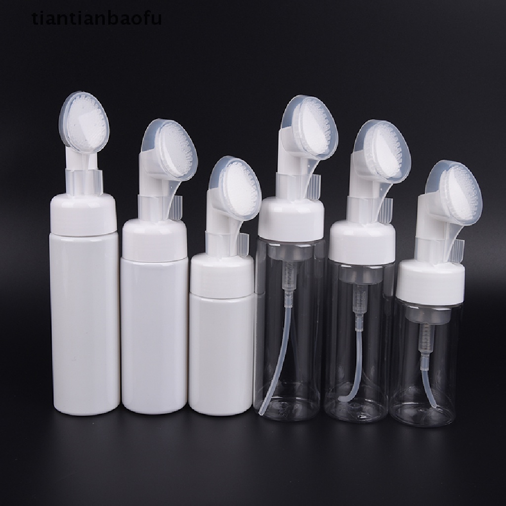 [tiantianbaofu] 1pc Foaming Bottle Froth Pump Soap Mousses Liquid with Cleansing Brush Boutique