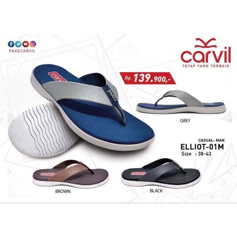 Carvil Elliot-01M | Sandal Casual Pria Original