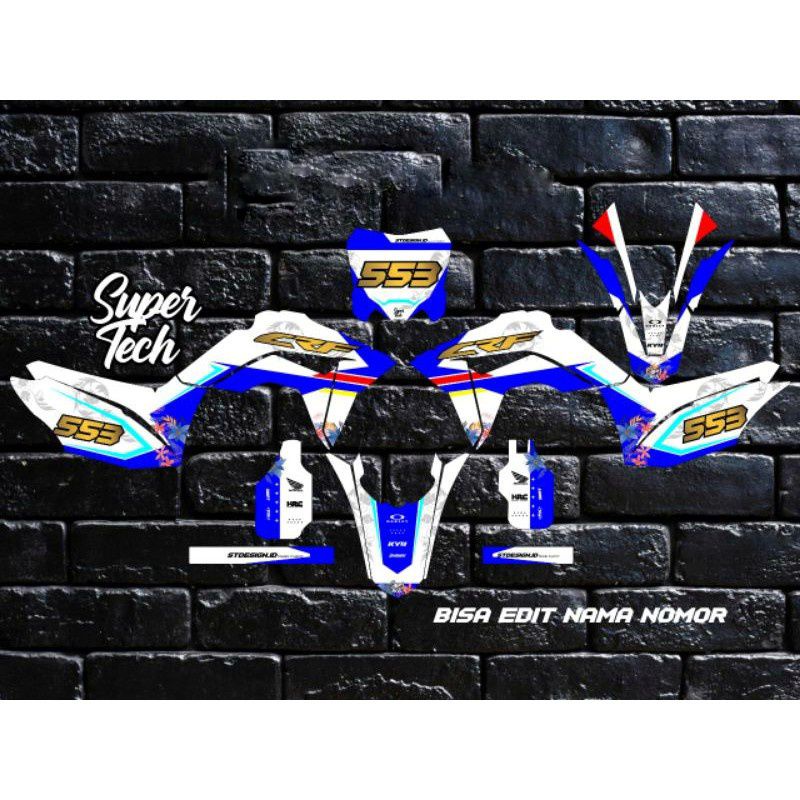 Decal crf  motif warna merah biru