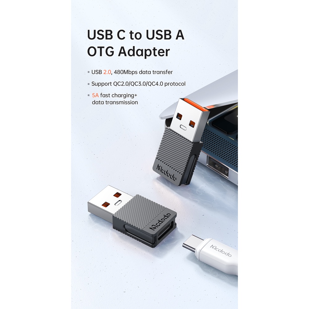 Mcdodo Converter Adapter Type C to USB OTG 5A Fast Charging