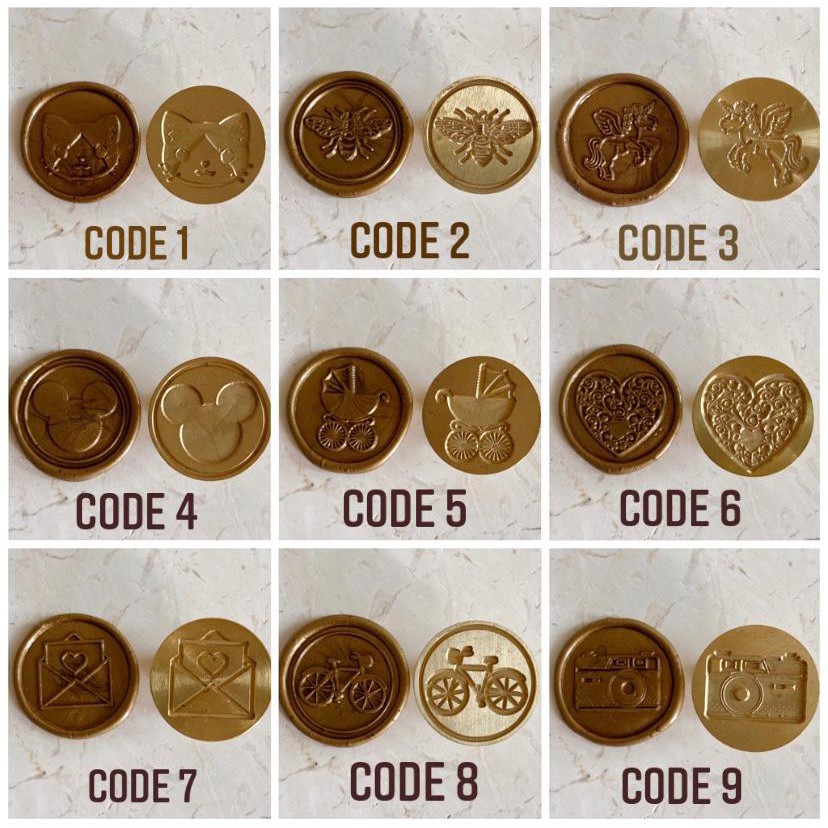 

[READYSTOCK] seal wax stamp custom / Wax Seal Koin / Segel Wax Undangan