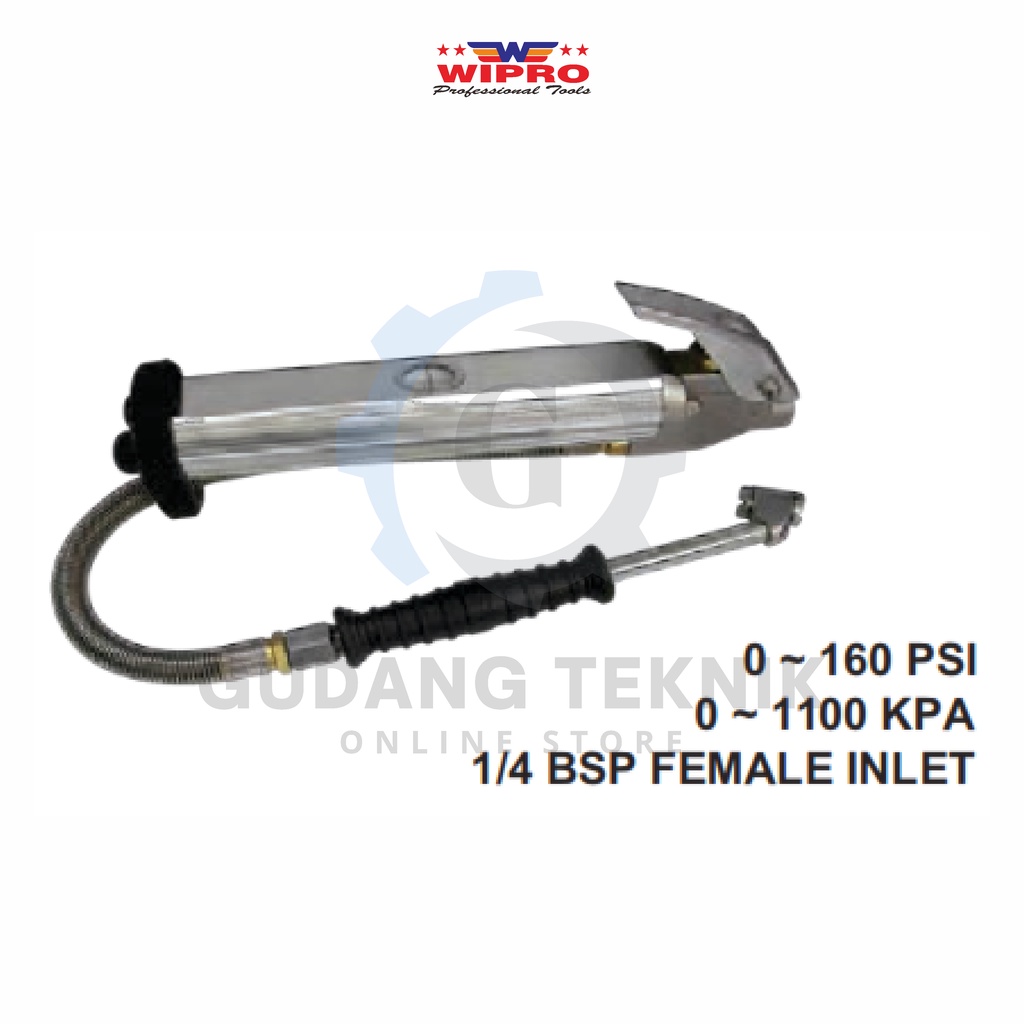 Alat Pengukur Pengisi Tekanan Angin Ban Mobil Motor Digital WIPRO WP-B2001 / Tire Gauge 3 Fungsi Digital WIPRO WPB2001 - WP B2001 Wipro