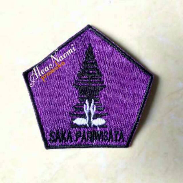 FULL BORDIR logo saka Pariwisata bordir Bed pramuka bed saka pariwisata bordir termurah