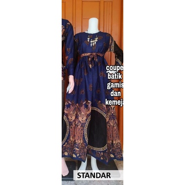 Batik Aira - Batik Couple Gamis Kemeja Rantai Ijo-Gamis 6 standar