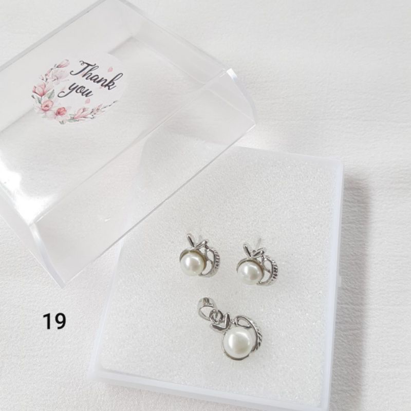 Mutiara Lombok Asli | Set Mutiara Tawar Motif Apel dari Lombok