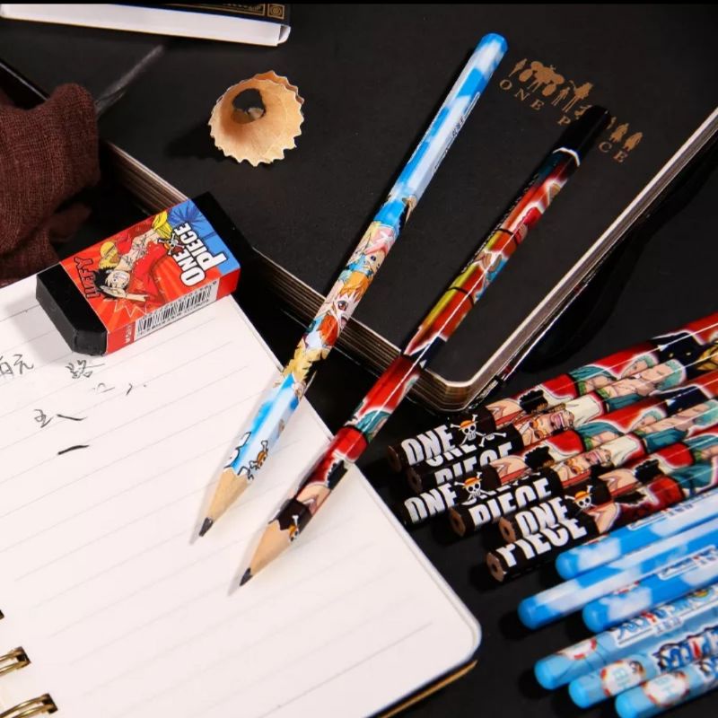 

Pensil Karakter Pencil Anime One Piece Luffy Zoro Nami Brook