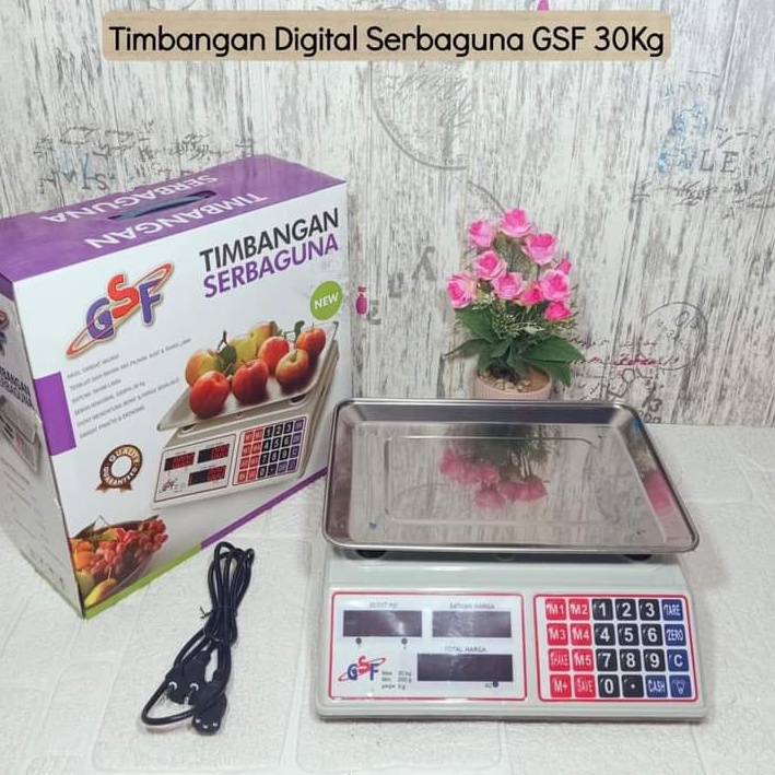 TIMBANGAN SERBAGUNA GSF / TIMBANGAN DIGITAL BUAH 30KG / TIMBANGAN DIGITAL LAUNDRY BARANG 30KG / TIMBANGAN GSF 4530 / GSF4530 / GSF G4530 / GSF G-4530