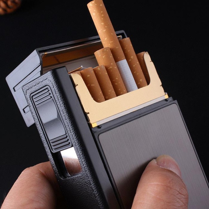 Firetric FOCUS Kotak Rokok 20 Slot dengan Korek Elektrik Removable