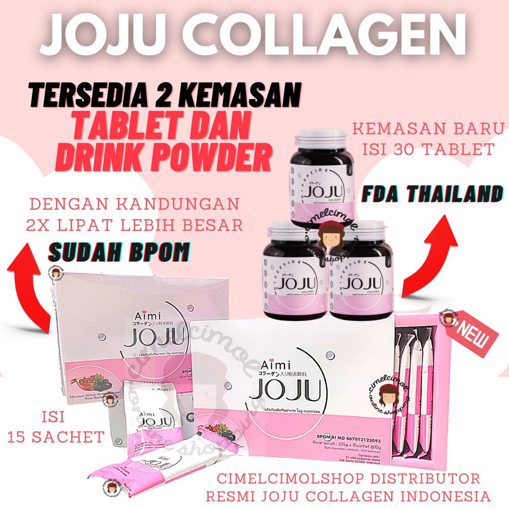 [PROMO] JOJU COLLAGEN HALAL ORI BERSERTIFIKAT - BPOM AIMI JOJU KOLAGEN DRINK 100% ORIGINAL TERMURAH 
