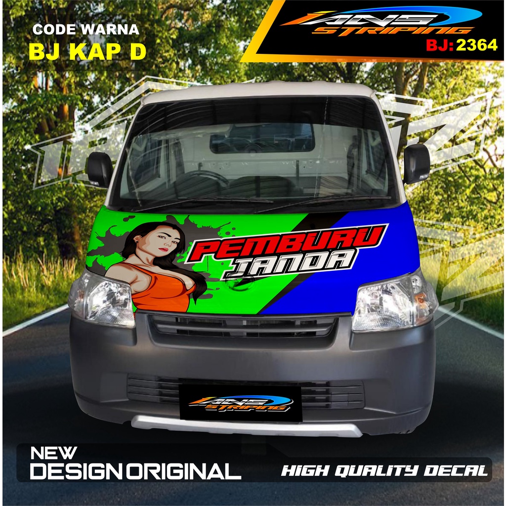 DECAL STICKER KAP KABIN DEPAN MOBIL GRANMAX PICK UP / VARIASI STIKER KABIN DEPAN PICK UP / DECAL STIKER KABIN CARRY PICK UP L300 DLL