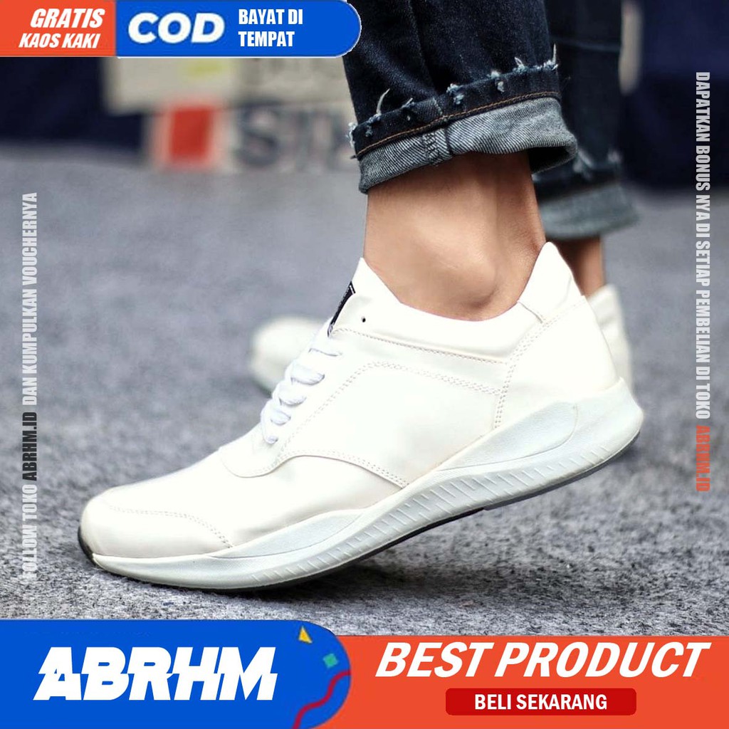 MOGIL Sepatu Sneaker Pria Sepatu Pria Casual Sepatu Sneakers Cowok / Cowo Ori Sepatu Kasual Kerja Kuliah Kondangan Gaya Santai Keren Kekinian Original Murah Terlaris