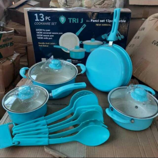 Panci set Tri j 13pcs cookware tri j