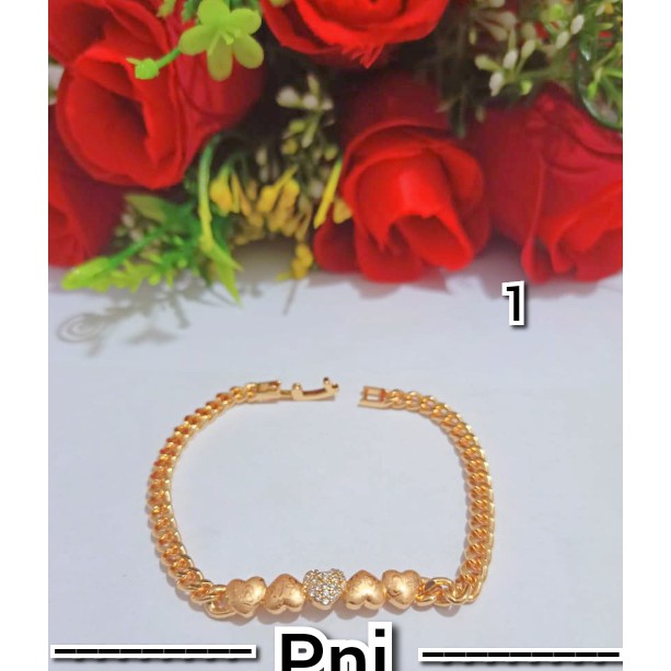 Gelang Dewasa Rantai Permata Love cantik (COD)