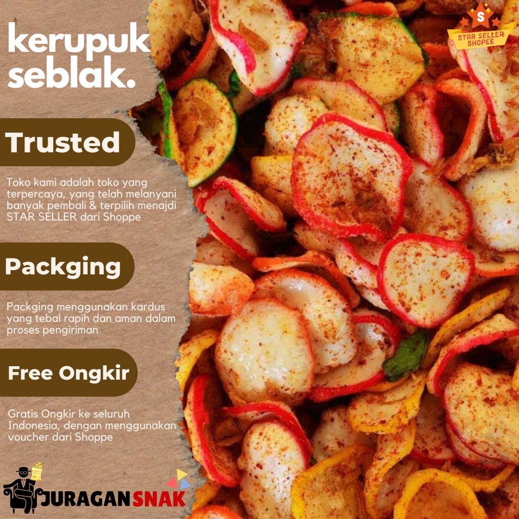 

Cemilan Krupuk Seblak Kencur Pedes 500 gr Bisa COD Free Ongkir Snack Cemilan Makanan Ringan Terlaris