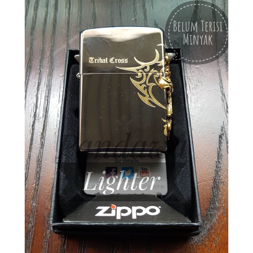 BISA COD - (FREE BOX) KOREK API ZIPPO PREMIUM MOTIF TRIBAL CROSS FULL SISI GRAFIR UKIR TIMBUL MADE I