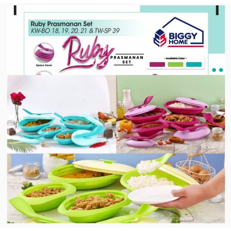 Prasmanan Ruby Set OVAL KWBO + 4 Pcs Sendok