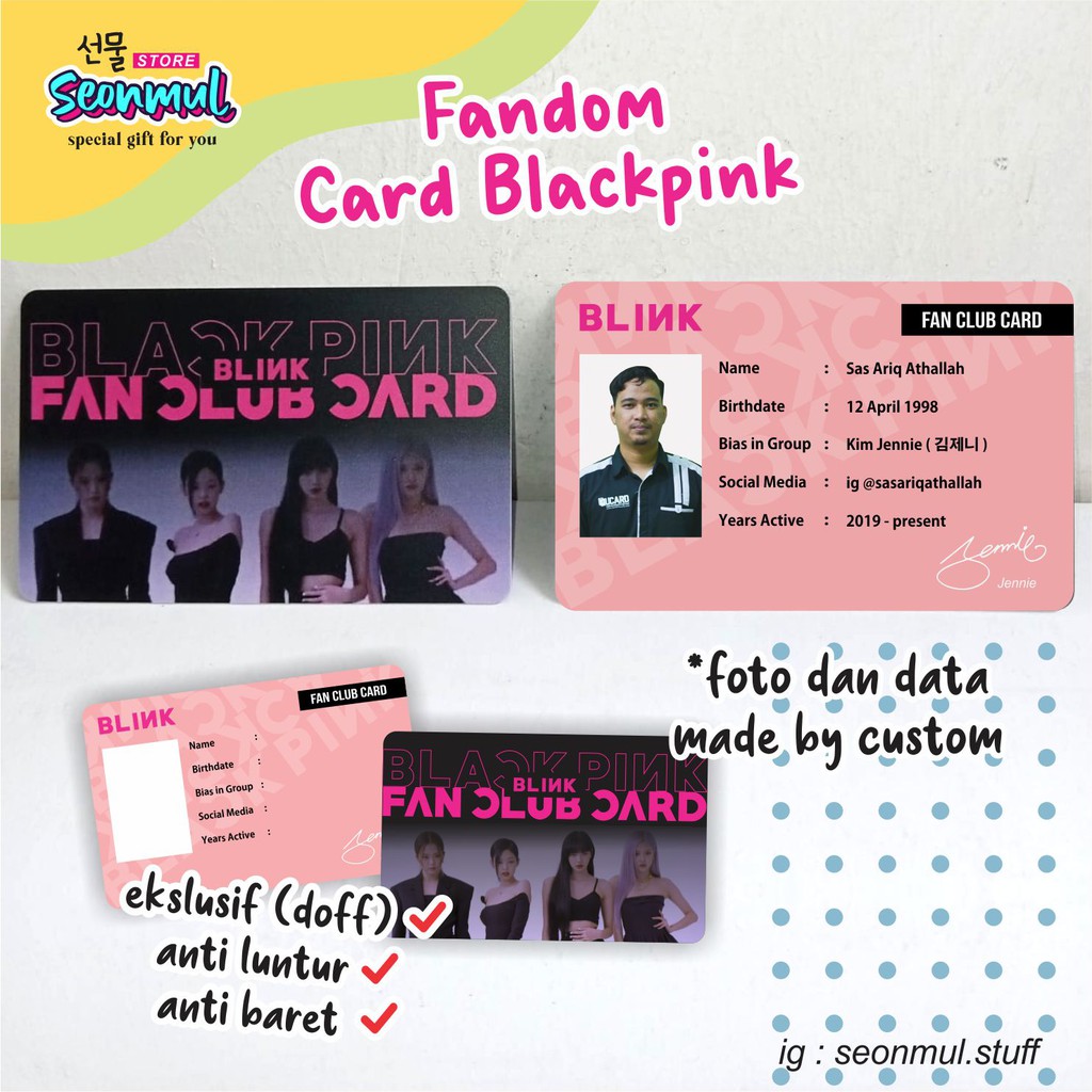 KARTU FANDOM KPOP SILVER TERMURAH