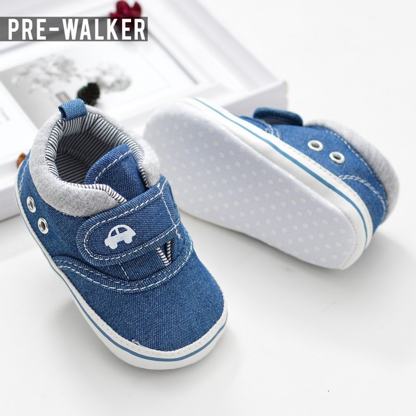 Sepatu Bayi Laki Laki Sepatu Prewalker Shoes Denim Kids Casual S744