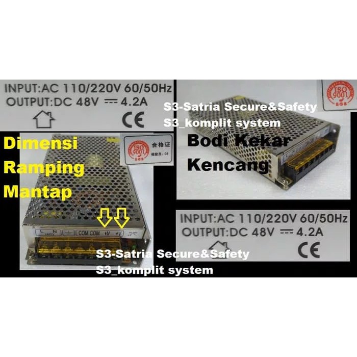 Power supply 48V 2A 3A gunakan 48V 4,2A 4.2A switching Adaptor