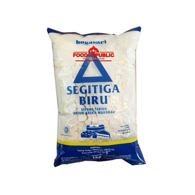 

TEPUNG SEGITIGA BIRU 1 KG - TEPUNG BOGASARI SERBAGUNA PROTEIN SEDANG