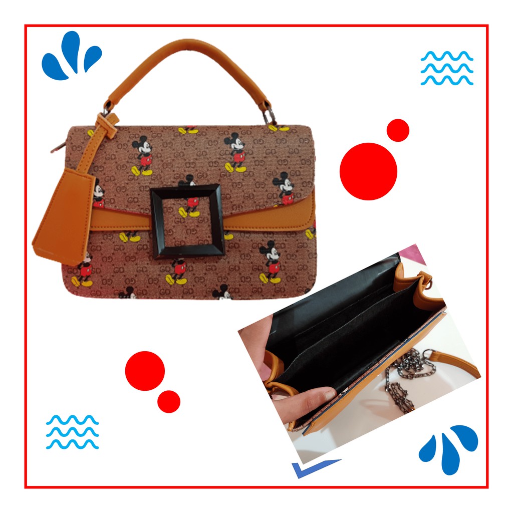 TAS SELEMPANG GUCCI MICKEY / TAS MURAH / TAS WANITA / MICKEY MOUSE DISNEY