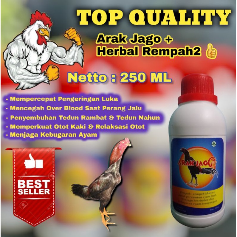 Arak jago arak gosok RPT(Diformulasikan khusus untuk ayam Laga) 250 ML