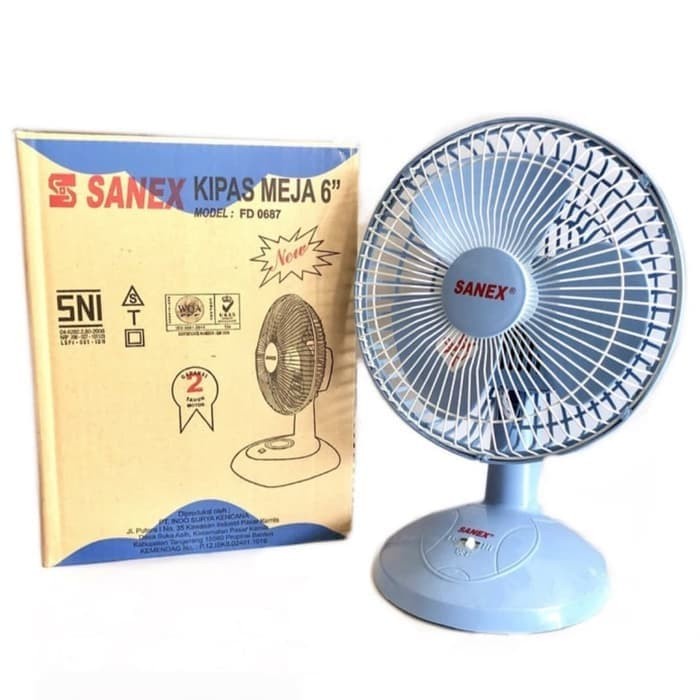 PROMO Kipas Angin Meja Sanex 6 Inch Kencang / Desk Fan 6&quot; Diameter 15 Cm PUTARAN KENCANG