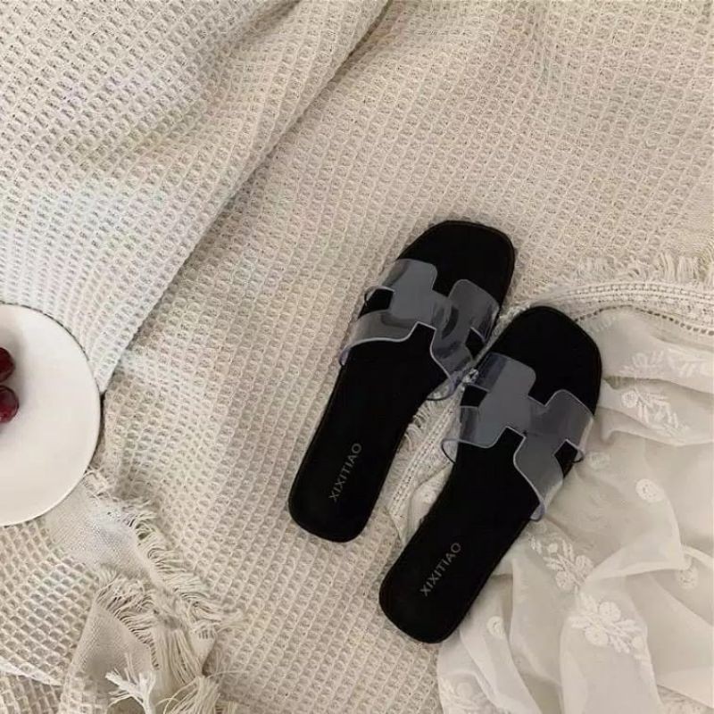SANDAL TEPLEK H MIKA TRANSPARAN SANDAL WANITA TERBARU