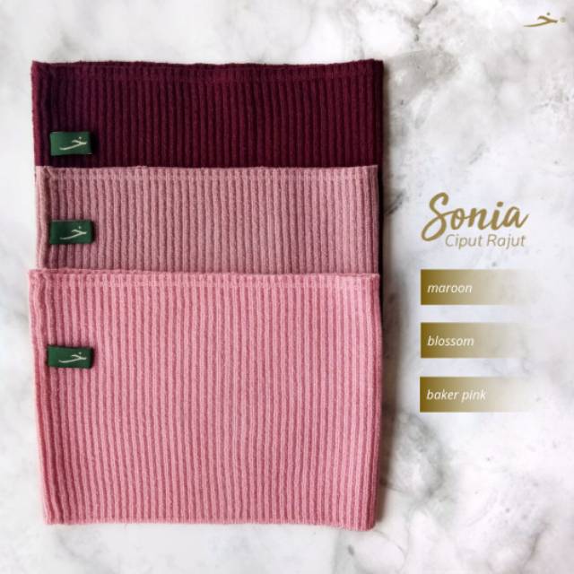 SONIA Ciput Rajut Bandana Salur - Inner Khimar - Khadijah Indonesia #ayranashwap-2