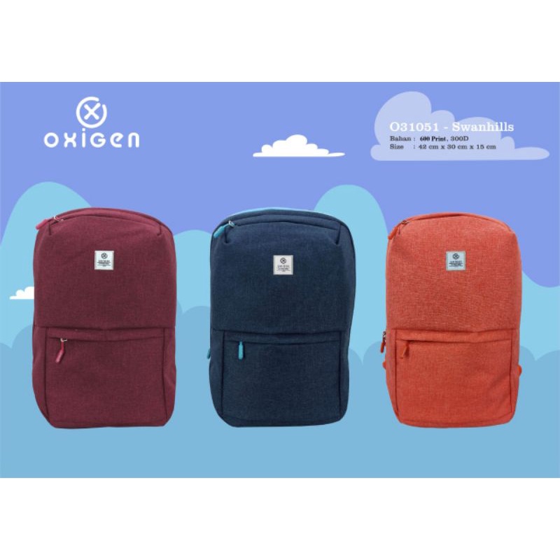 Tas ransel sekolah merk "oxigen" original murah