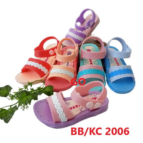 gof  NEW ERA BB/KC 2006 Sandal Sepatu Anak Tali Belakang Karet Sandal Bayi Perempuan Original