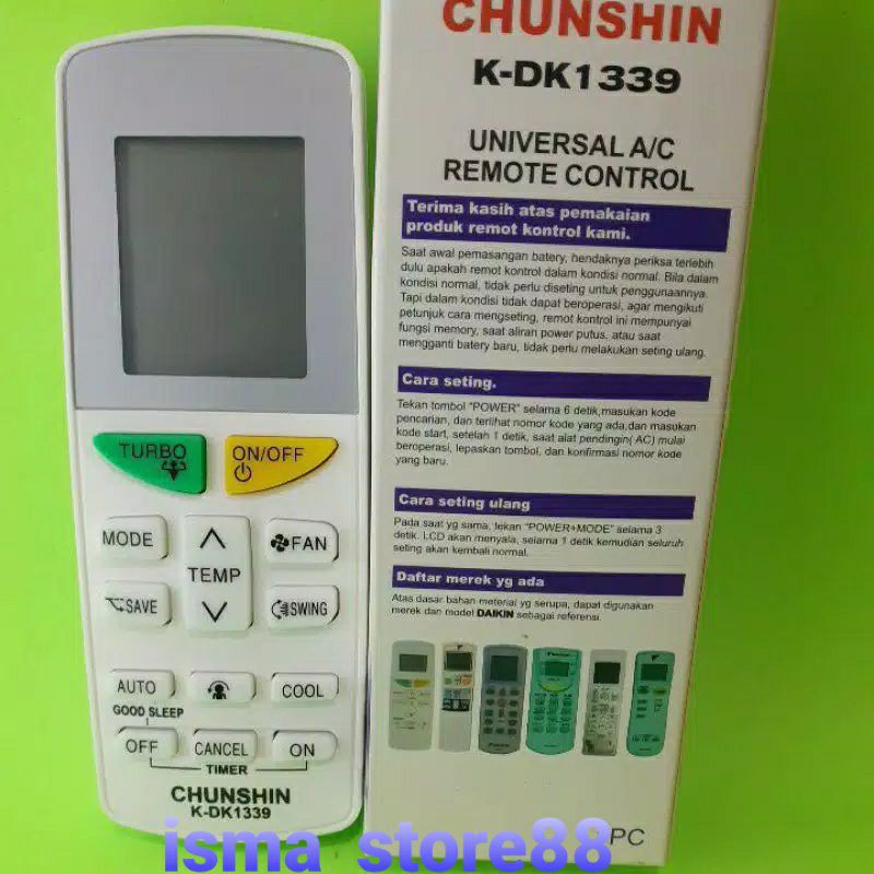 REMOT AC DAIKIN MULTI UNTUK SEMUA JENIS TIPE AC DAIKIN PRODUK CHUNGSHIN
