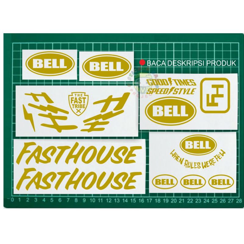 Stiker bell fasthousee satu set full sticker helm cross