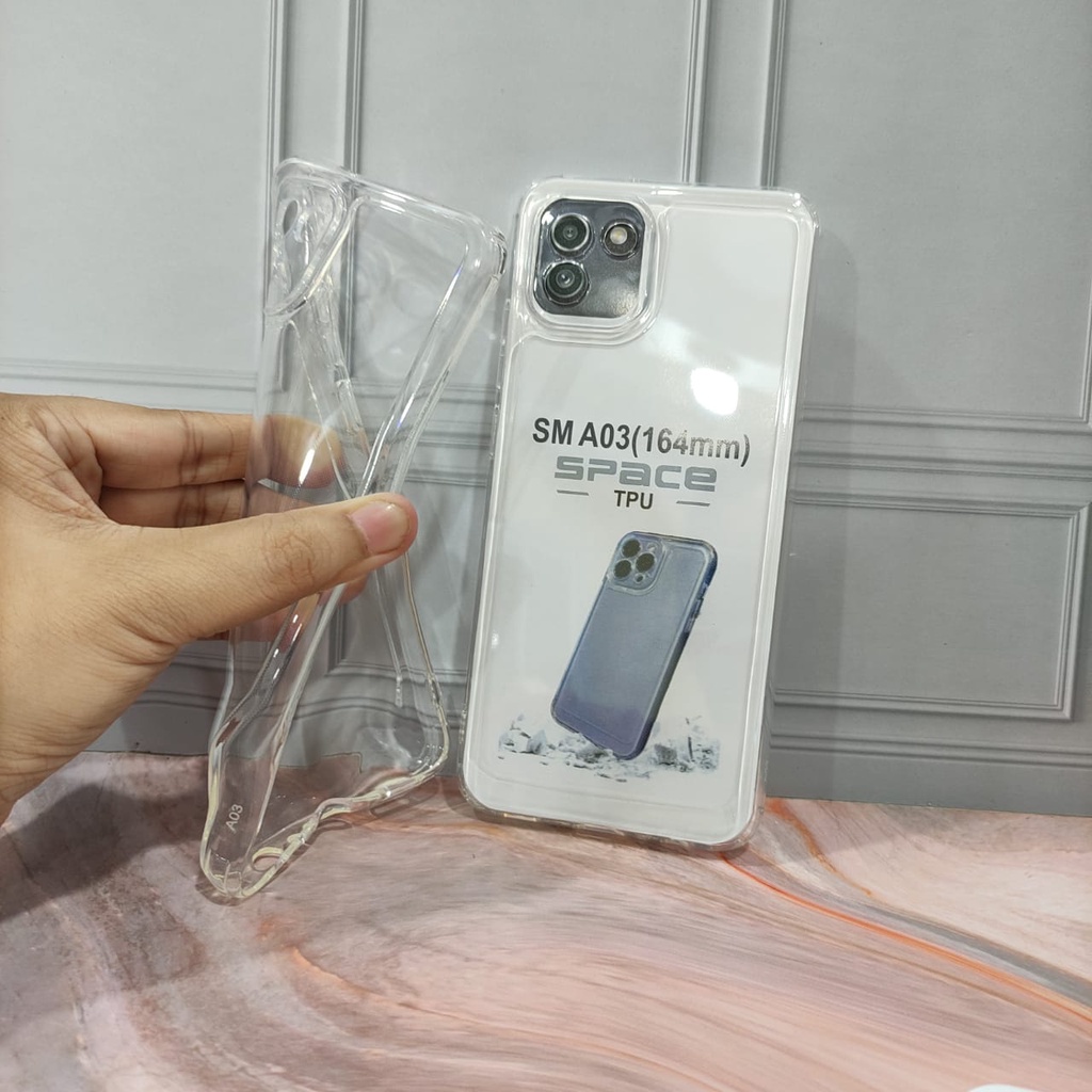 SoftCase Samsung A03 A33 5G A73 5G Case Bening / Grey Clear SPACE TPU Jelly White_Cell