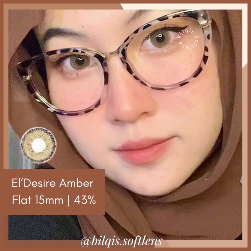 Desire Euro Amber Elcoco SOFTLENS Flat 15mm