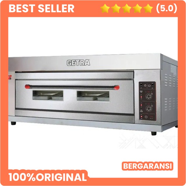 GETRA OVEN GAS GETRA RFL-13SS OVEN 1 DECK 3 TRAY PEMANGGANG KUE ROTI STAINLESS STEEL PUSAT MESIN