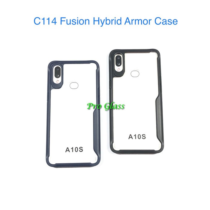C114 Samsung A01 / A10s / A20s / A30s Fusion Hybrid Premium Armor Case Silicone Acrylic