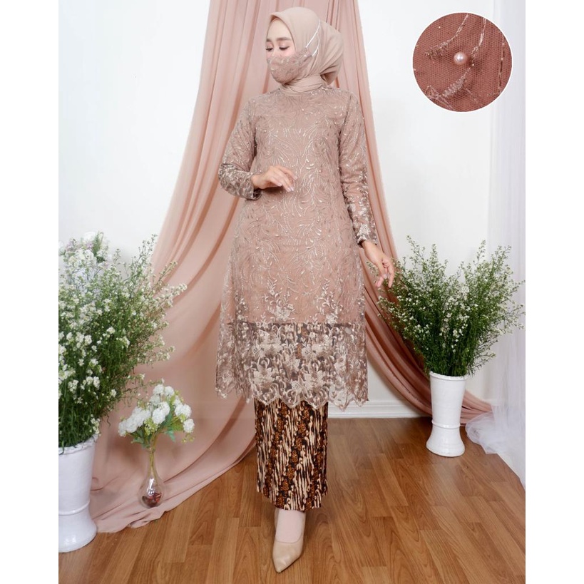 NJM&gt; SET KEBAYA TERBARU / TUNIK TILLE AMORA / KEBAYA PESTA / KEBAYA KEKINIAN /KEBAYA KONDANGAN