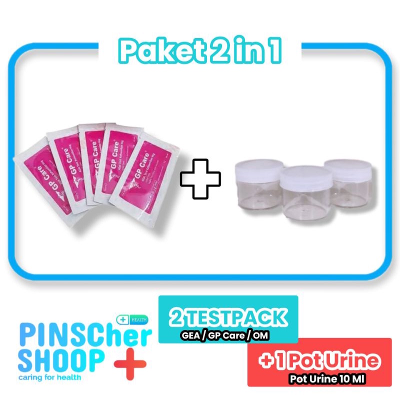 Test Kehamilan Strip + Pot Urine 10 Ml Paket 2 In 1