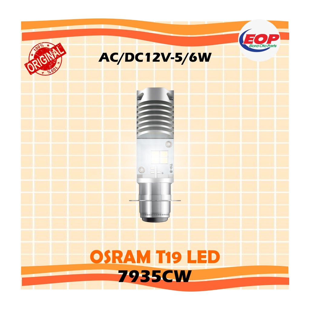 Lampu Utama Motor LED T19 M5 K1 OSRAM H6 PUTIH  AC/DC- Plug n Play