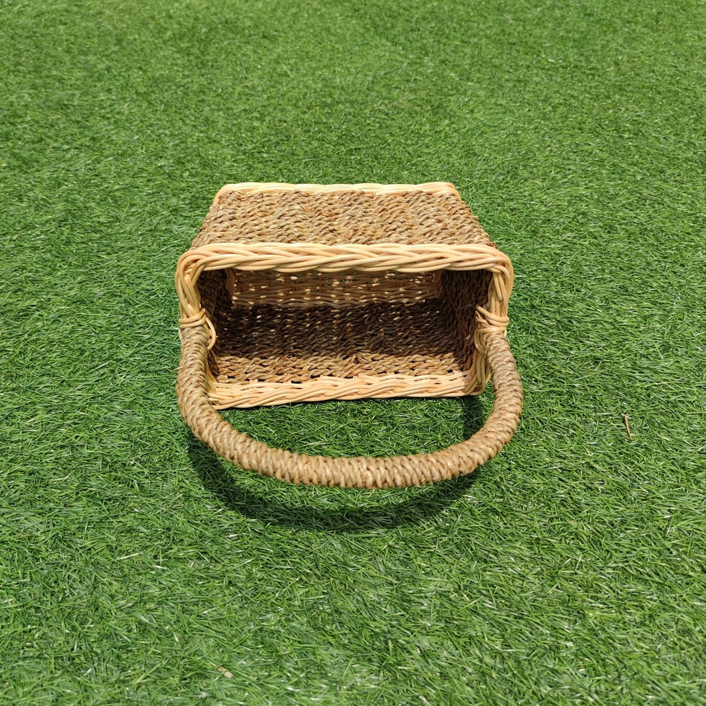 Kerajinan Tangan Rotan - Keranjang Tenteng Seagrass S - 23x13x27cm