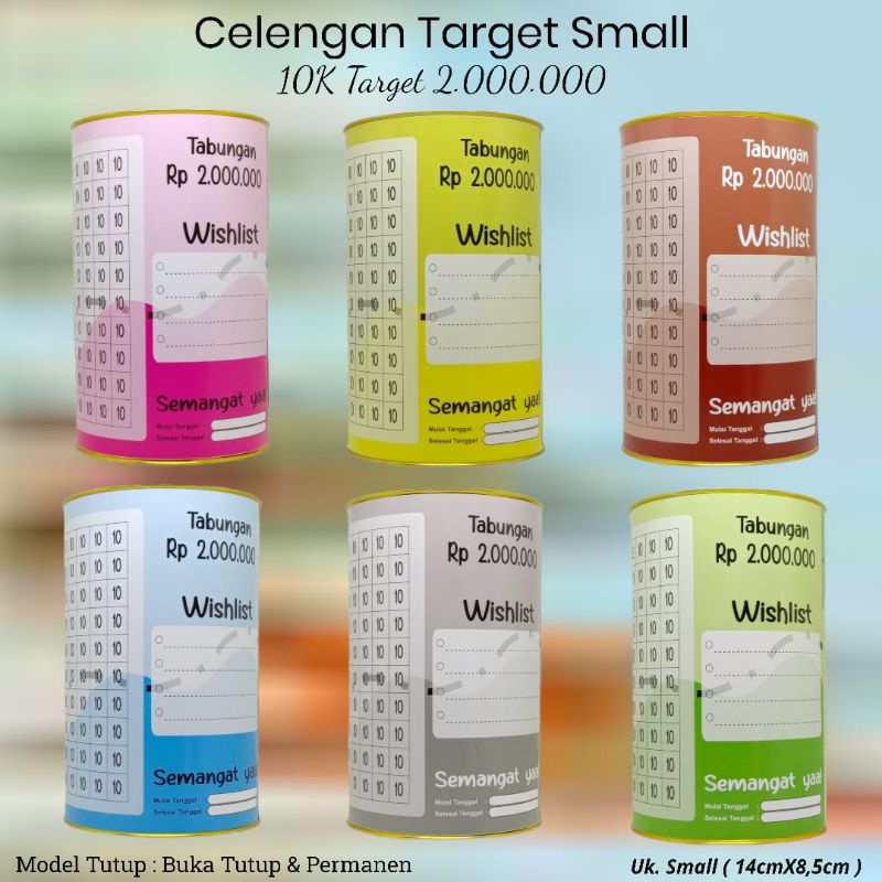 Celengan Target Murah BukaTutup Celengan Target Permanen Celengan Tabungan Target Celengan Anak-10k GET 2JT