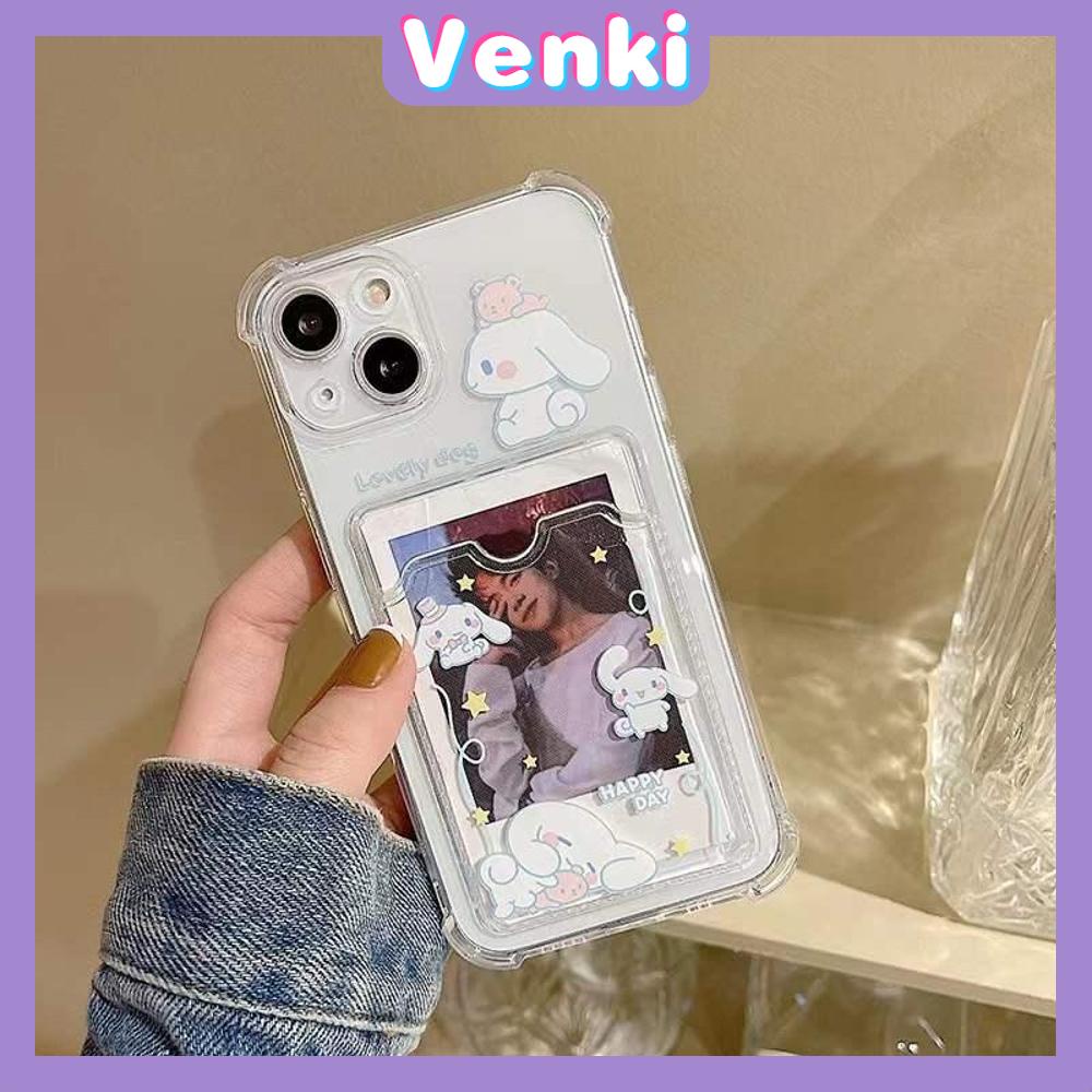 iPhone Case Card Case Silicone Soft Case Clear Case Photo Storage Card Holder Camera Full Coverage Protection Airbag Shockproof Case Cartoon Cute Style For iPhone 13 Pro Max iPhone 12 Pro Max iPhone 11 Pro Max iPhone 7 Plus iPhone XR XS MAX Pro 12 XS 11