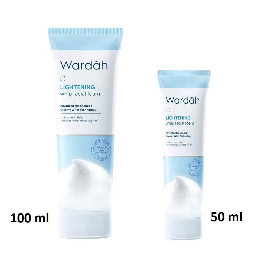 FACIAL WASH Wardah LIGHTENING - Varian WHIP Foam / Micellar Gentle Wash / Gentle Exfoliator Scub Ukuran 100 ml / 50 ml - Biru Sabun Cuci Muka Pembersih Pencuci Wajah Cleanser Pemcuci Face Wash Cleansing Foam Ukuran Besar Kecil Ligtening Ligh tening Fasial