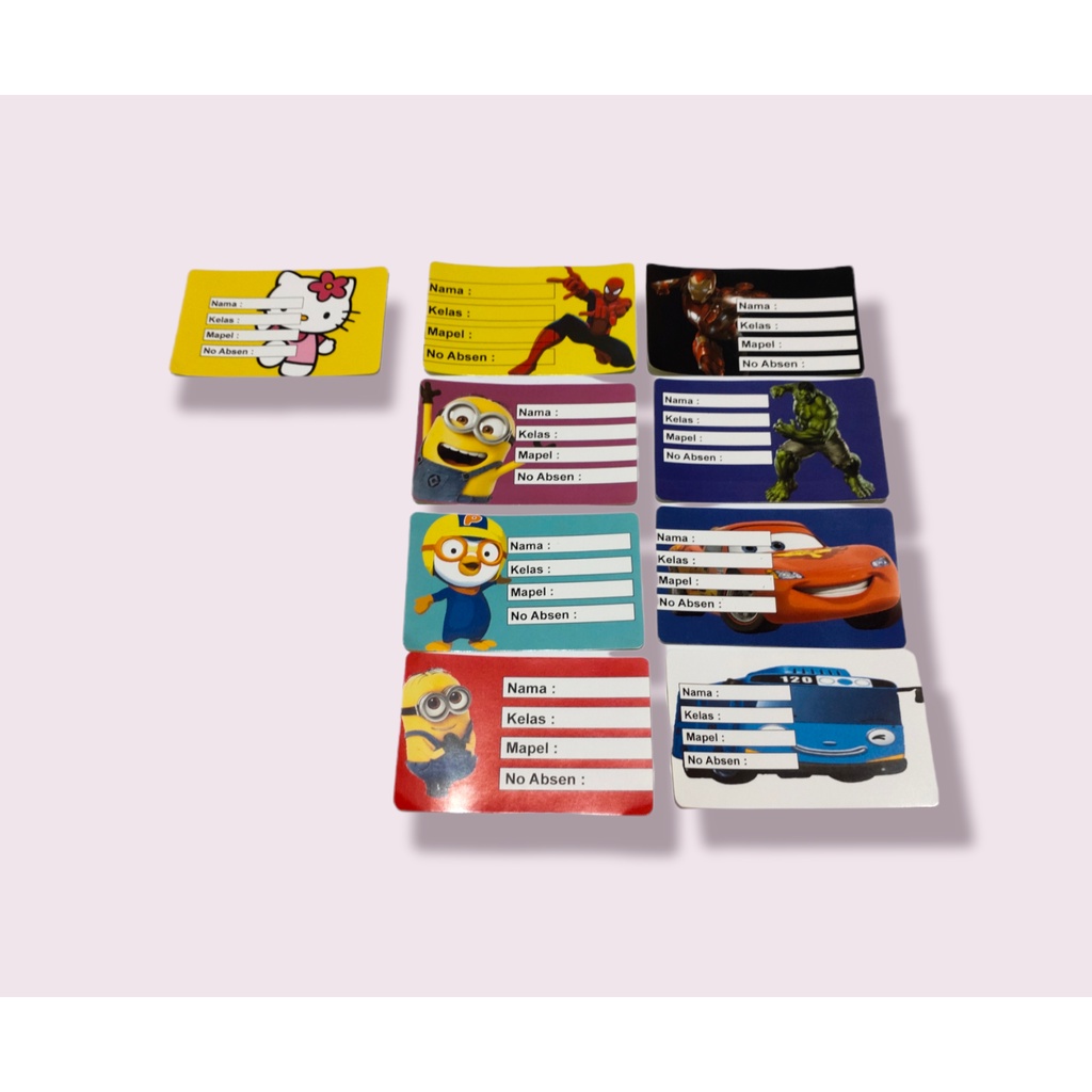 

Stiker Label Buku Sekolah Ukuran Besar 10pcs