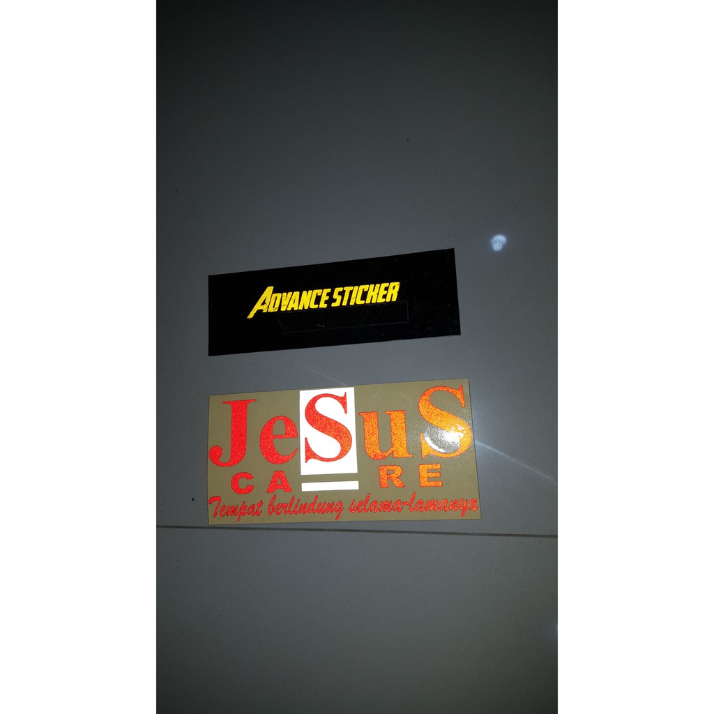 (stiker) sticker mobil Jesus care cutting