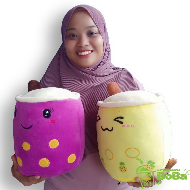 

BONEK BENTUK BUBBLE MINUMAN BOBA VIRAL MILK TEA UKURAN L 23 CM