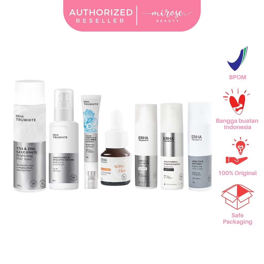 ERHA Truwhite VitC &amp; Peptide Serum / Facial Wash / Toner / Night / Day / Neck Cream / Eye Serum Brightening Series