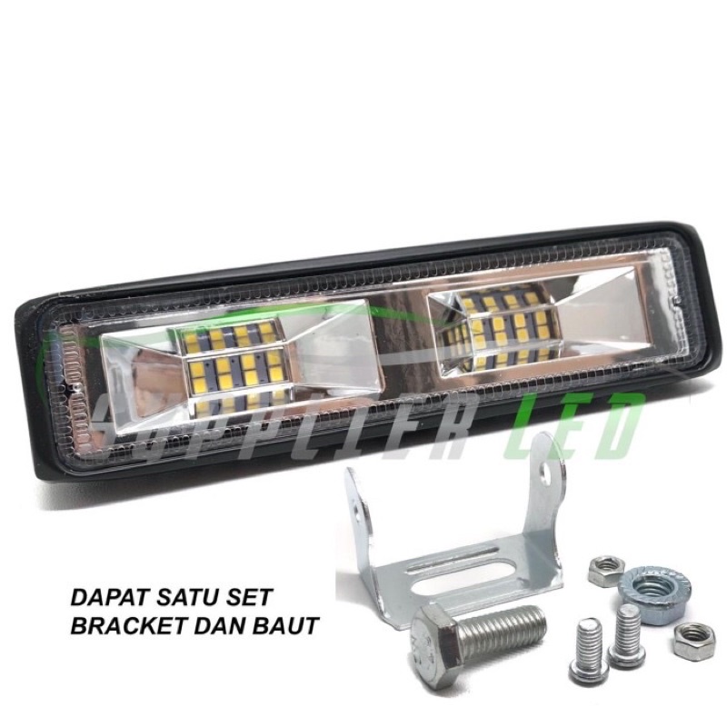 Lampu Tembak Sorot LED Motor Mobil Bar Cree CWL 16 Mata Body Aluminium