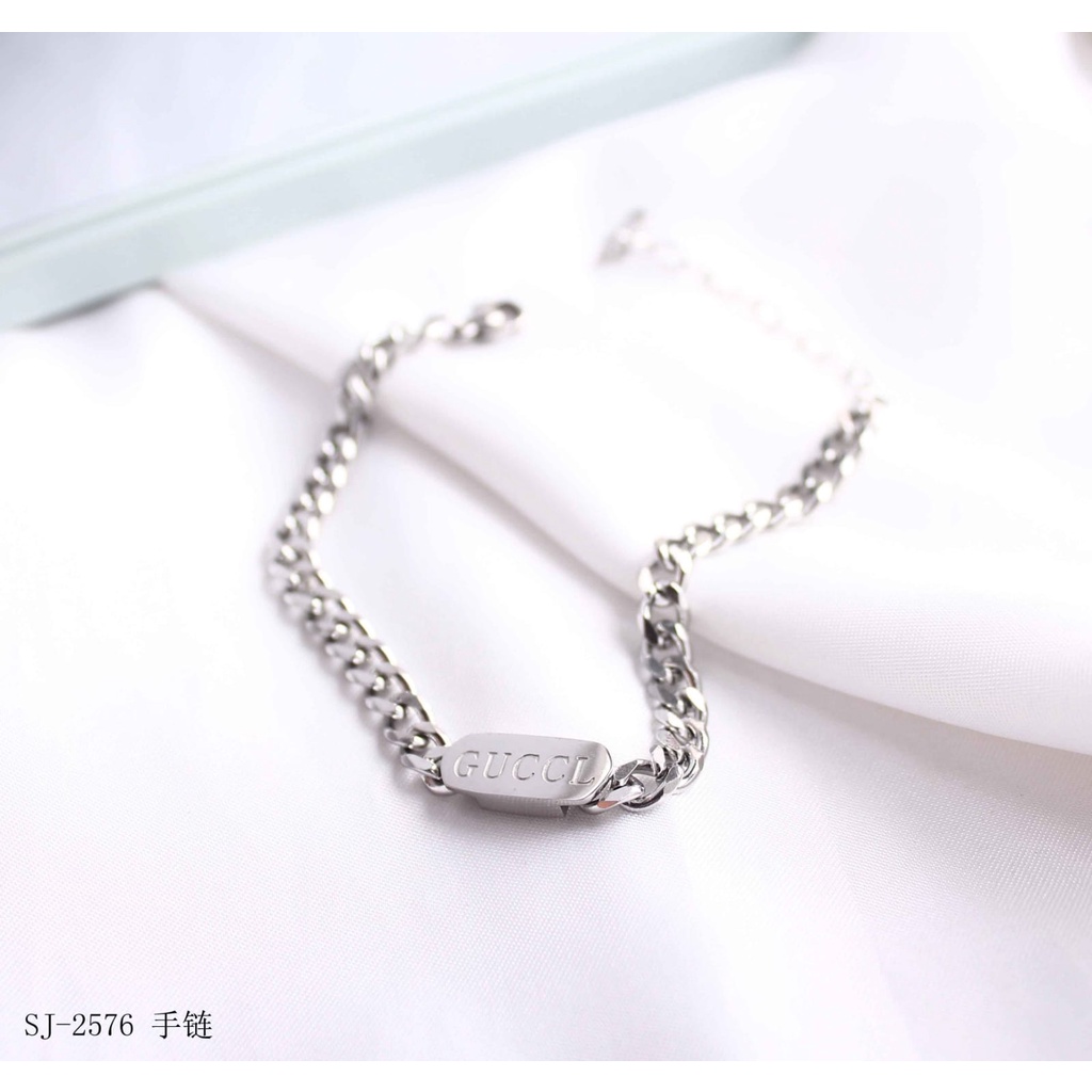 Kalung dan gelang titanium perhiasan fashion 7750,2576